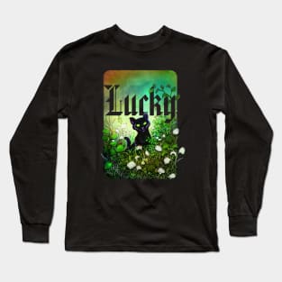 Lucky Black Cat Long Sleeve T-Shirt